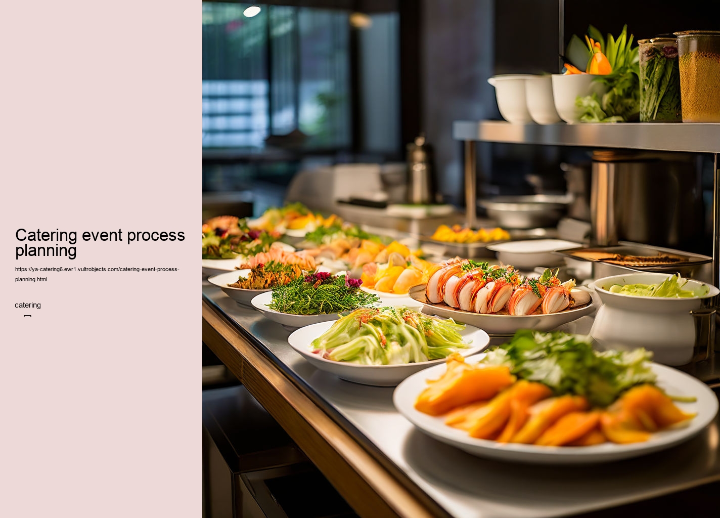 Catering event process planning